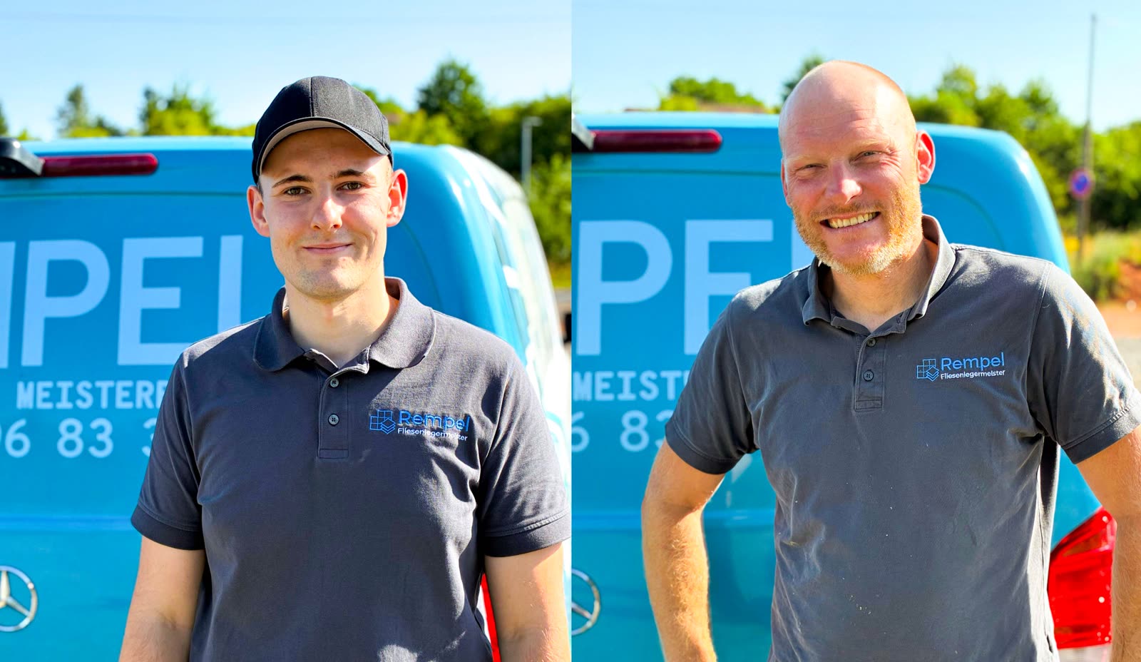 Das Team von Rempel beim Fliesenlegen